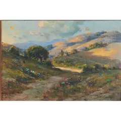 Manuel Valencia, Landscape, oil on canvas, [approximate dimensions -