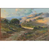 Manuel Valencia, Landscape, oil on canvas, [approximate dimensions -