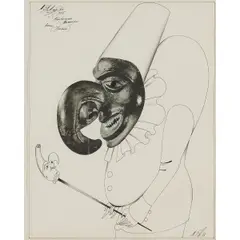 Mihail Chemiakin, After An Oceanic Mask 29, 1975, Collage
