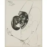 Mihail Chemiakin, After An Oceanic Mask 29, 1975, Collage