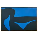 Contemporary, Abstract in Blue and Black, oil on canvas, [approximate dimensions -