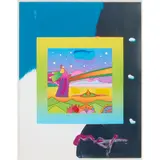 Peter Max, Two Sages with Stars on Blends, acrylic on offset lithograph, [approximate dimensions -