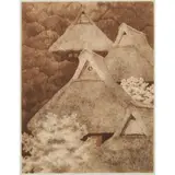 Tanaka Ryohei, Village in Mountain, 2006, etching, [approximate dimensions -