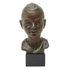Roman, Untitled, bronze works bust of boy