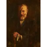 William Keith, Portrait of Professor Paget, oil on board, [approximate dimensions -