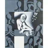 Mark Kostabi, "One Day My Soul Just Opened Up,", 1999, oil on canvas, [approximate dimensions -