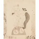 George Braque, Untitled, etching from "La Théogonie D'Hesiode" from the Vollard Suite, [approximate dimensions -
