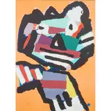 Orange Personage by Karel Appel, lithograph, [approximate dimensions -, offered Jul 2025
