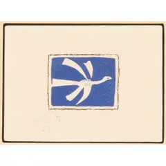 Oiseau Blanc Sur Fond Bleu, 1958, colored by George Braque, lithograph on wove paper, [approximate dimensions -, offered Jul 2025