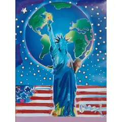 Peace on Earth by Peter Max, acrylic on offset lithograph, [approximate dimensions -, offered Jul 2025