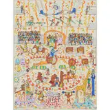 James Rizzi, "Circus,", 1984, lithograph with collage, [approximate dimensions -