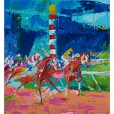 LeRoy Neiman, Clubhouse Turn, serigraph, [approximate dimensions -