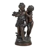 Auguste Moreau, The Secret, bronze, [approximate dimensions - overall: 20-1/4 h x 11 w x 7 d inches]