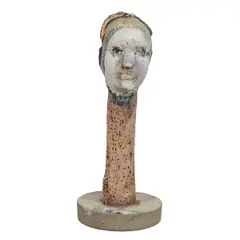 Portrait from the Sculpture Series, 2003, Paint and by Ira Yeager, Mixed Media, mounted on concrete base. Height, 37 inches Property of Austin Hill, offered May 2025