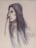 & Pen Native Man Artwork by Charley Bear, Ink, offered Sep 2021