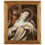 Lorenzo Pasinelli, Estasi di Santa Caterina da Siena sorretta da un angelo, oil on canvas