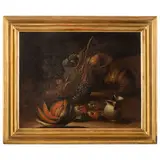 Sebastiano Ceccarini, Natura morta con fiori e frutta, oil on canvas