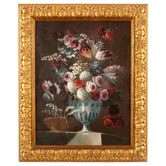 Vaso fiorito by Francesco Lavagna, oil on canvas, offered Jul 2025