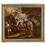 Gio Stefano Robatto, Fuga in Egitto, oil on canvas