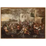 Matteo Ghidoni, Festa paesana, oil on canvas