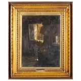 Rubens Santoro, Mongrassano, 1859 - Napoli, 1942 / La finestra sul giardino / Firmato Rubens Santoro in basso a sinistra