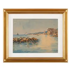 Vincenzo Loria, Salerno, 1849 - La Spezia, 1939 / Veduta del Golfo di Napoli / Firmato V Loria e datato 1880 Napoli in basso a destra, watercolour on paper