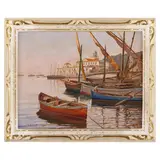 Vincenzo Loria, Salerno, 1849 - La Spezia, 1939 / Le Grazie, La Spezia / Firmato V Loria in basso a sinistra