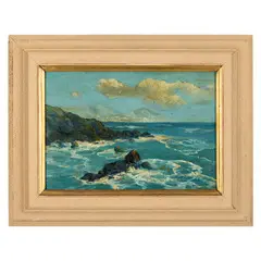 Giuseppe Caselli, Reggio Emilia, 1893 - La Spezia, 1976 / Marina ligure / Firmato Caselli in basso a destra, oil on cardboard