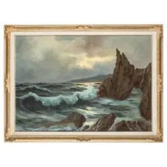 Saverio Seassaro, Genova, 1917 - 2016 / Veduta di Nervi, artiglio del diavolo / Firmato S Seassaro in basso a sinistra, oil on canvas
