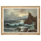 Saverio Seassaro, Genova, 1917 - 2016 / Veduta di Nervi, artiglio del diavolo / Firmato S Seassaro in basso a sinistra, oil on canvas