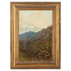 Lorenzo Gignous, Modena, 1862 - Porto Ceresio, 1958 / Paesaggio di montagna / Firmato L. Gignous in basso a desta, oil on canvas