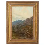 Lorenzo Gignous, Modena, 1862 - Porto Ceresio, 1958 / Paesaggio di montagna / Firmato L. Gignous in basso a desta