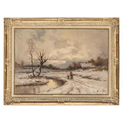 Ivan Karpov, Novocercosk, 1898 - Milano, 1970 / Paesaggio invernale / Firmato Karpoff in basso a destra, oil on canvas