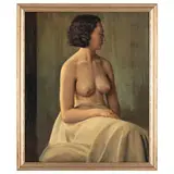 Giuseppe Didone, Milano, 1903 - 1965 / Modella in posa / Firmato Giu Didone e datato 1937 in basso a sinistra, oil on canvas