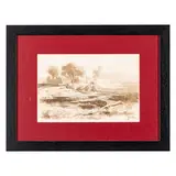 Torino, 1831 - 1883 / Paesaggio con ruderi / Firmato E Gamba in basso a destra by Enrico Gamba, Acquarello su carta, offered Jul 2025