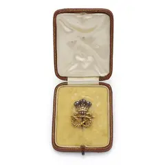 Senza titolo by A Gold, Silver, Pearl And Diamond Brooch, offered Jul 2025