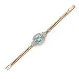Senza titolo by Aquamarine And Diamond Bracelet A Two-Color Gold, offered Jul 2025