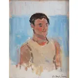 Orlando Grosso, Genova 1882 - Bonassola (SP) 1968 / Senza titolo, mixed media on panel