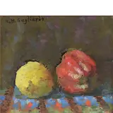 Genova, 1893 - 1987 / Natura morta by Alberto Helios Gagliardo, mixed media on panel, offered Oct 2025