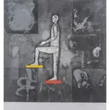 Mimmo Paladino, Paduli 1948 / Senza titolo, screenprint a colori and collage