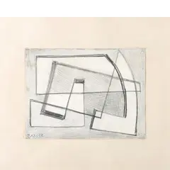 Mario Radice, Como 1900 - 1987 / Compoos. P.A.S., 1974, mixed media on paper
