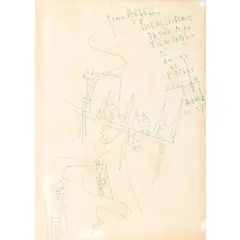 Wifredo Lam, Sagua La Grande 1902 - Parigi 1982 / Senza titolo, 1996, Biro su carta