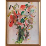 Ernesto Treccani, Milano 1920 - 2009 / Fiori, oil on canvas
