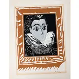 Pablo Picasso, Malaga 1881 - Mougins 1973 / La Femme a la Fraise, 1963, screenprint a colori on paper