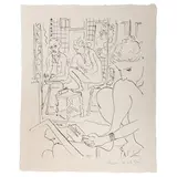 Henri Matisse, Chateau Cambresis 1869 - Nizza 1954 / Senza titolo,, lithograph in b/n on paper riso
