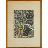 Giuseppe Capogrossi, Roma 1900 - 1972 / Senza titolo, lithograph a colori on paper
