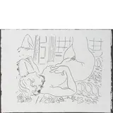 Henri Matisse, Chateau Cambresis 1869 - Nizza 1954 / Senza titolo,, lithograph in b/n on paper riso