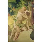 Antonio Maria Nardi, Ostellato, 1897 - Bologna, 1973 / La Cacciata dal Paradiso, c. 1966, oil on legno