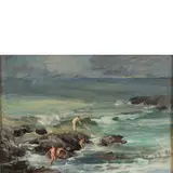 Antonio Schiaffino, Camogli, 1879 - Quarto, 1968 / Marina, oil on cardboard