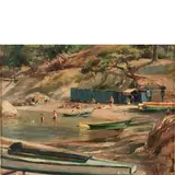 Angelo Balbi, Genova 1872 - 1939 / Riviera ligure, oil on panel